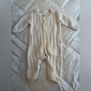Janie & Jack Cable Knit Onesie